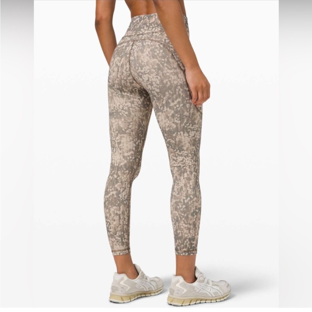 Lululemon invigorate high-rise leggings with side pockets in white opal fabric
